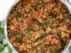 Spinach Corn Rice with Mushroom and Tomato Dips Recipe