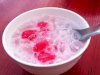 Tub Tim Grob: Rose Scented Water Chestnut & Coconut Milk Recipe