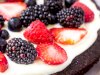 Chocolate Brownie Pizza with Mixed Berries Recipe