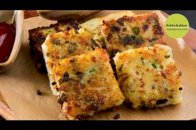 Sooji Veggie Squares Recipe