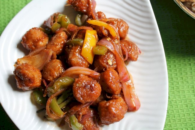 Chilli Soya Nuggets Recipe