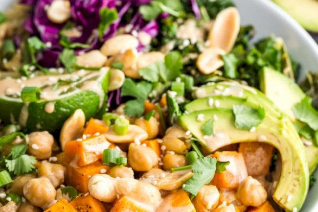 Sweet Potato with White Chickpeas with Hummus Recipe