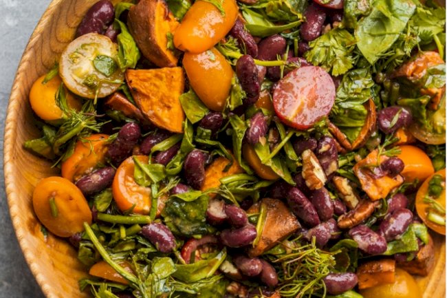 Red Rice, Sweet Potato and Butter Bean Salad Recipe