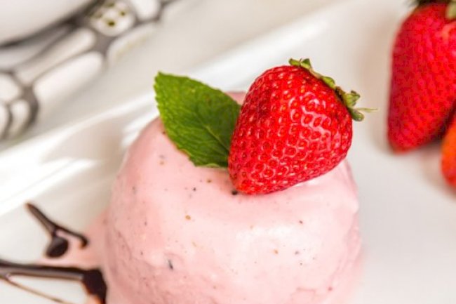 Air Dried Halwa with Strawberry Kulfi Recipe