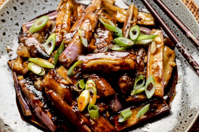 Eggplant in Garlic sauce Recipe