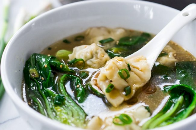 Veg Wonton Soup Recipe