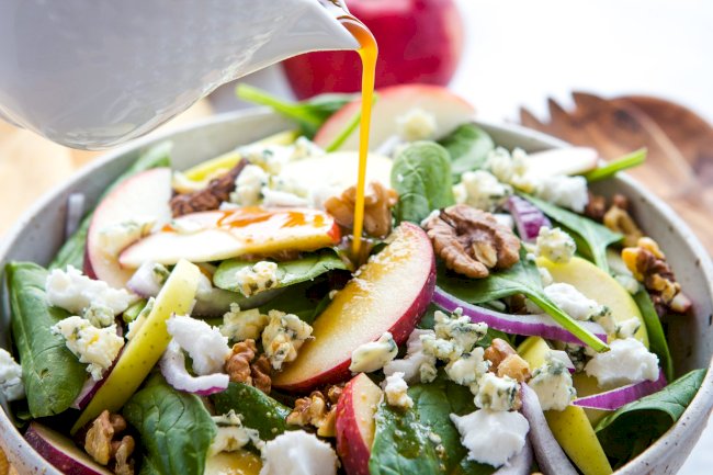 Zad Apple Salad With Winter Greens Recipe