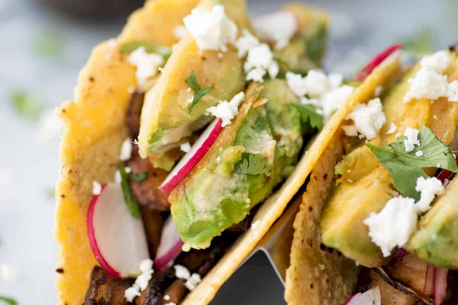 Vegetarian Tacos with Goat Cheese Recipe