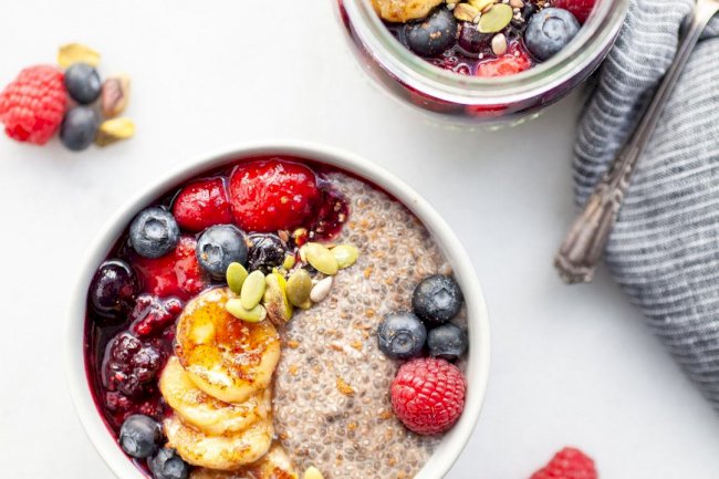 Chia Seed Bowl with Almond Milk Recipe