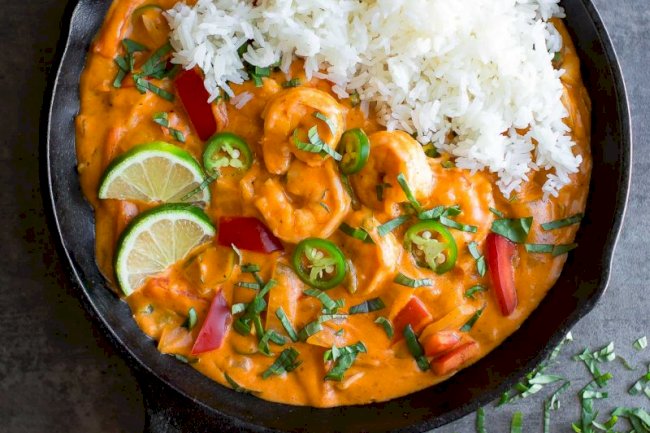 Tomato Olive Shrimp Curry Recipe