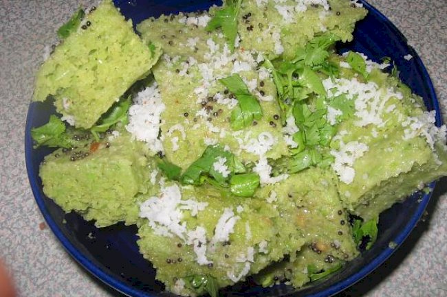 Green Peas Dhokla Recipe