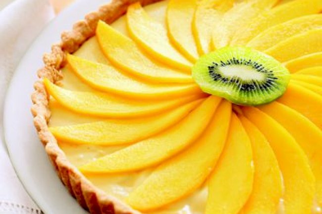 Mango And Yogurt Flan With Berry Basil Salsa Recipe