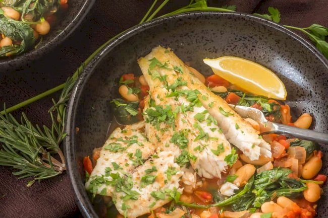 Red Snapper with Lemon Garlic on Spinach Bed Recipe