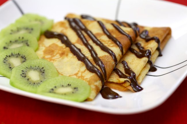 Nutella and Kiwi fruit Crepe Recipe