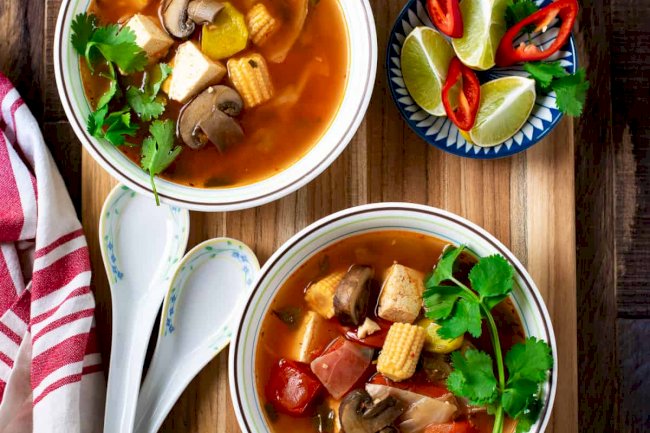 Vegetable Tom Yum Soup Recipe