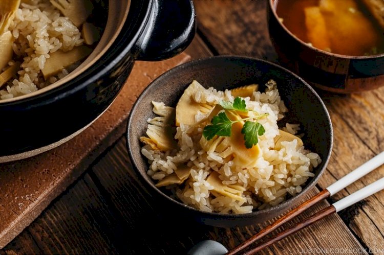Shiitake Veggie Platter with Bamboo Rice Recipe