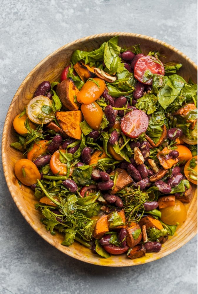 Red Rice, Sweet Potato and Butter Bean Salad Recipe