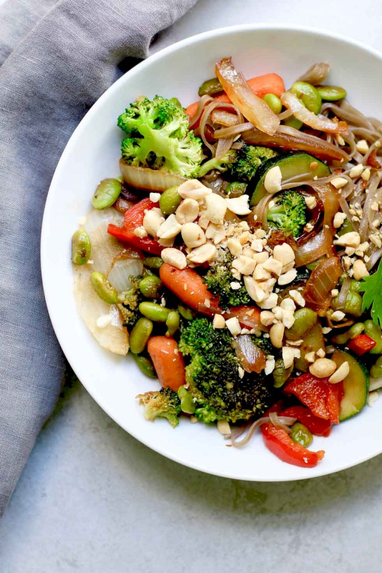 Vegan Curried Seitan with Rice, Edamame and Broccoli Recipe