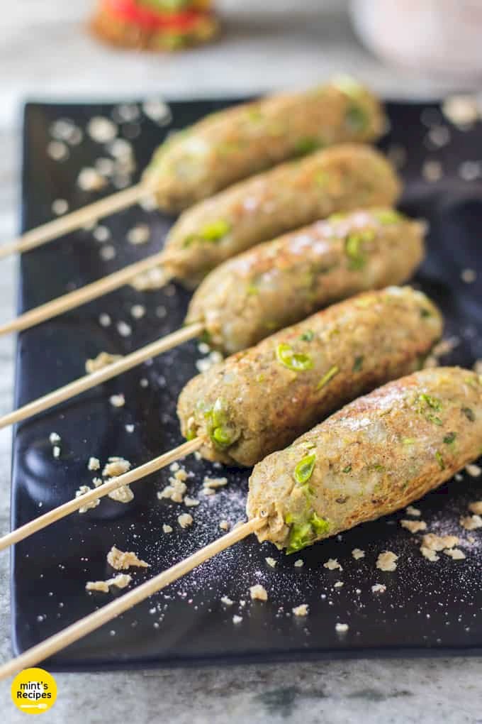 Soyabean, Pea and Oat Kebabs Recipe
