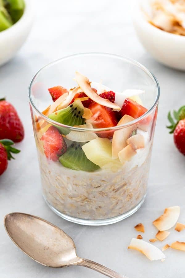 Overnight Coconut Milk Oats with Fruit Cocktail Recipe