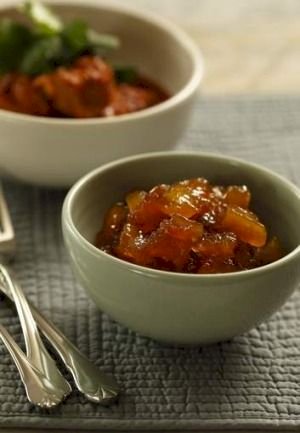 Sweet and Sour Raw Papaya Chutney Recipe