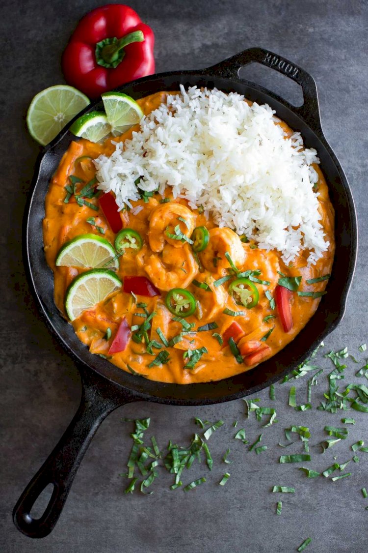 Tomato Olive Shrimp Curry Recipe