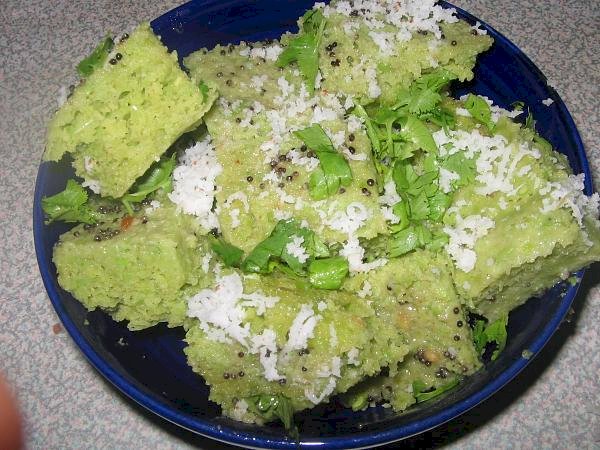 Green Peas Dhokla Recipe