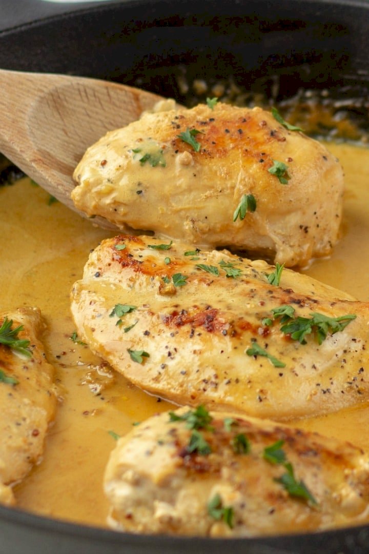Skillet Creamy French Mustard Chicken Recipe