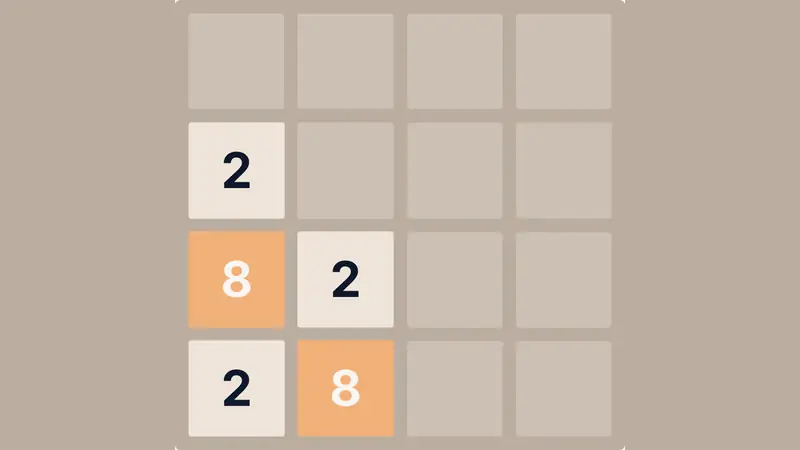 2048 gameplay screenshot