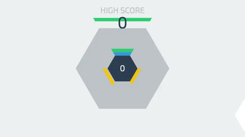 Hextris gameplay screenshot